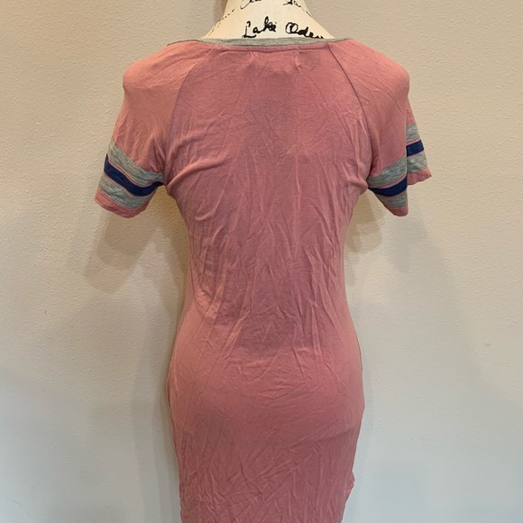 Short Sleeve Lightweight T Shirt Dress Bodycon Tee - Picture 4 of 7